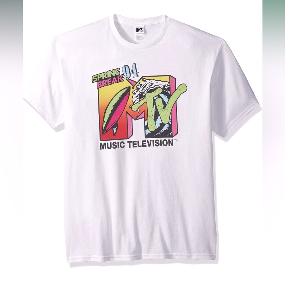 NWOT MTV Men's Freeze 100% Cotton Springbreak 94 Logo T-Shirt, Size Medium